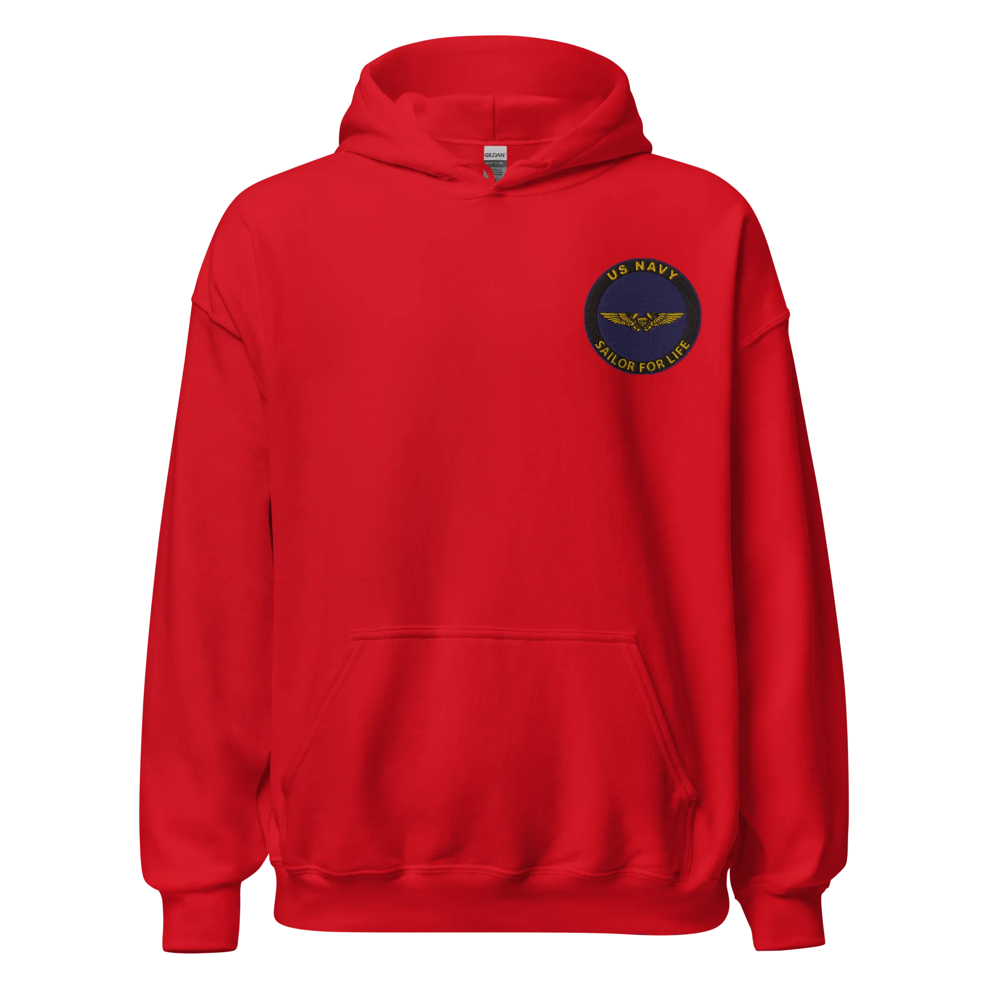 Custom US Navy Ranks, Insignia Sailor For Life Embroidered Unisex Hoodie