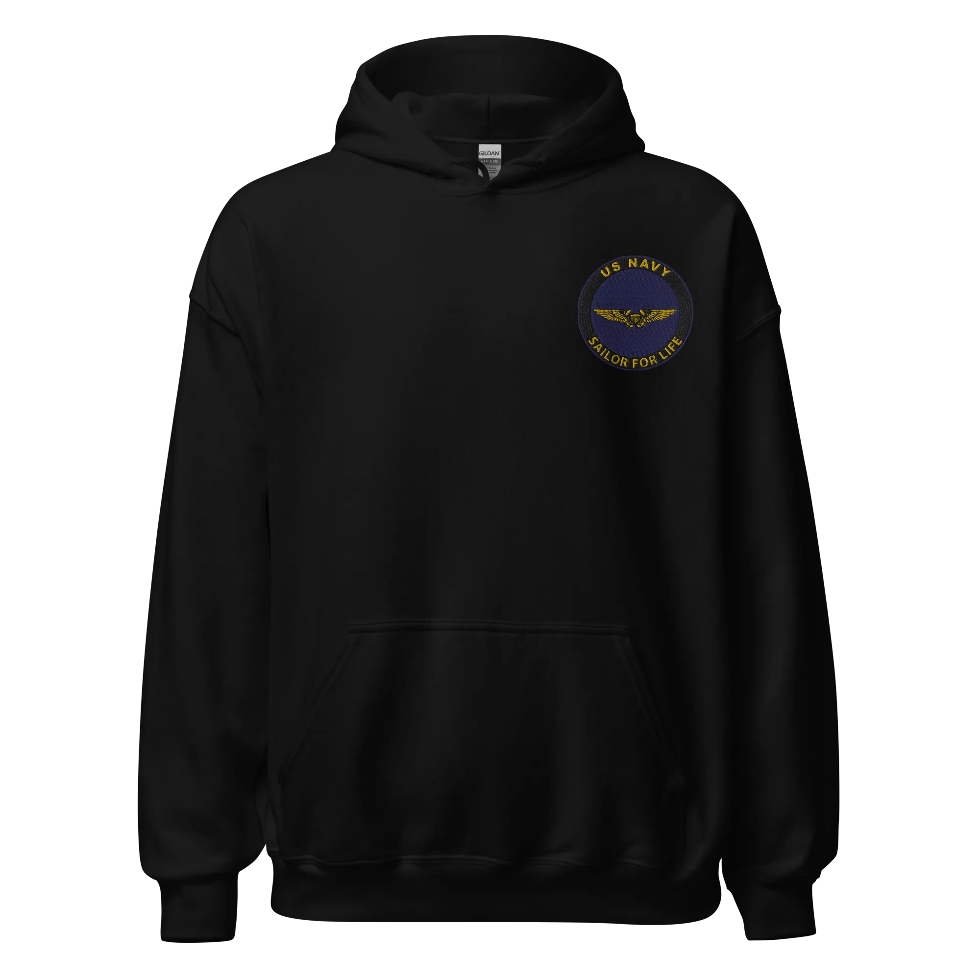 Custom US Navy Ranks, Insignia Sailor For Life Embroidered Unisex Hoodie