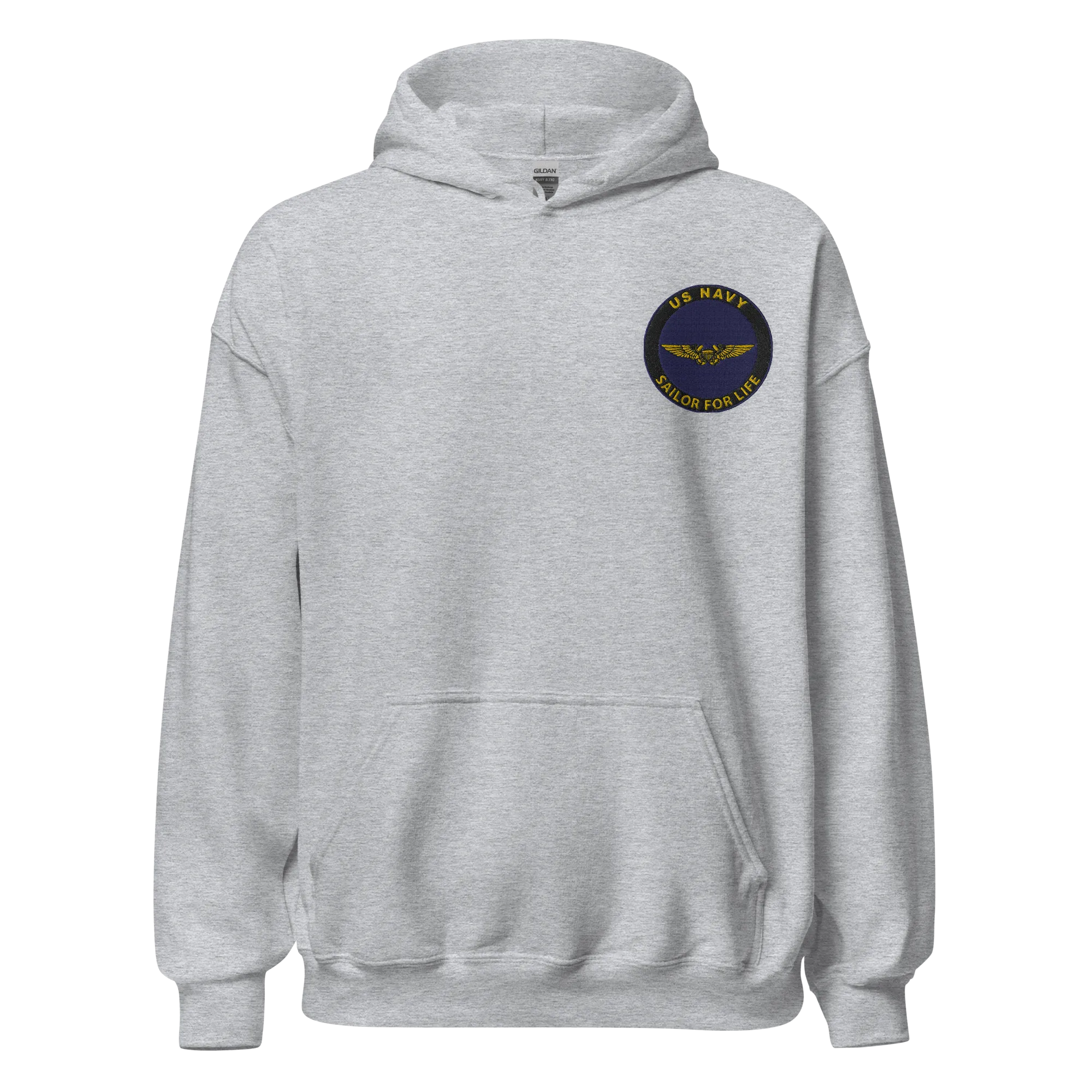 Custom US Navy Ranks, Insignia Sailor For Life Embroidered Unisex Hoodie