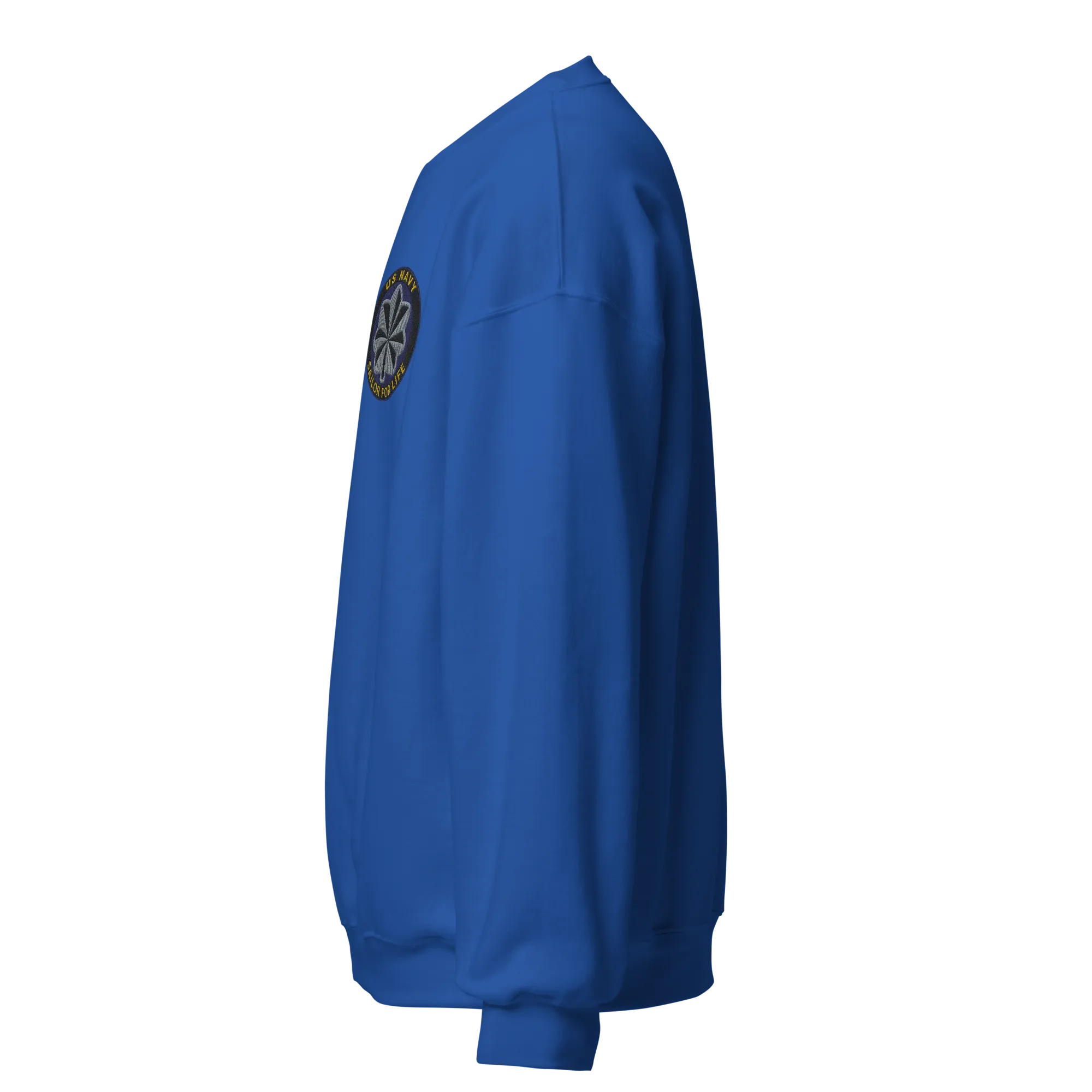 Custom US Navy Ranks, Insignia Sailor For Life Embroidered Unisex Sweatshirt