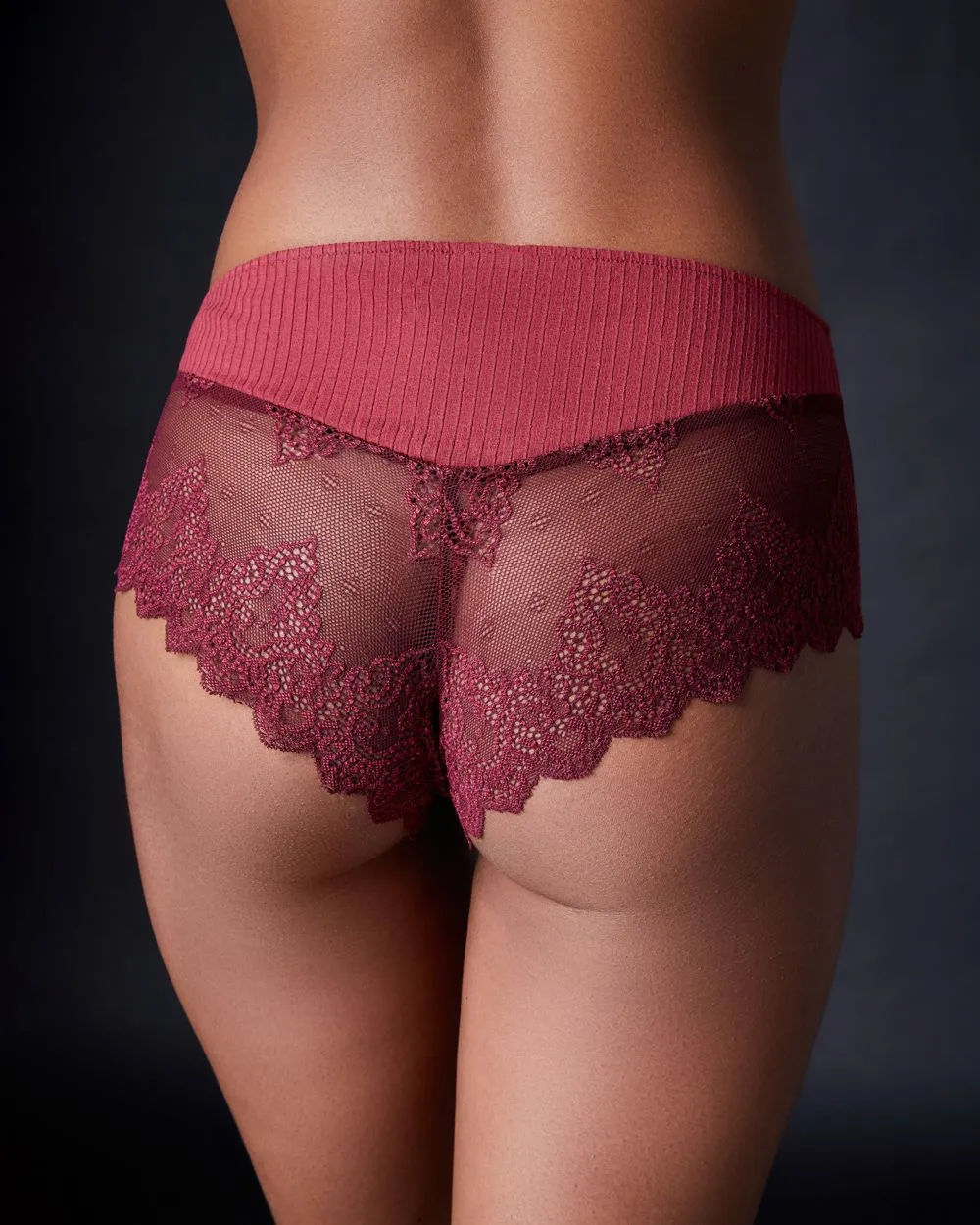 Eco Rib with Lace Cheeky Hipster