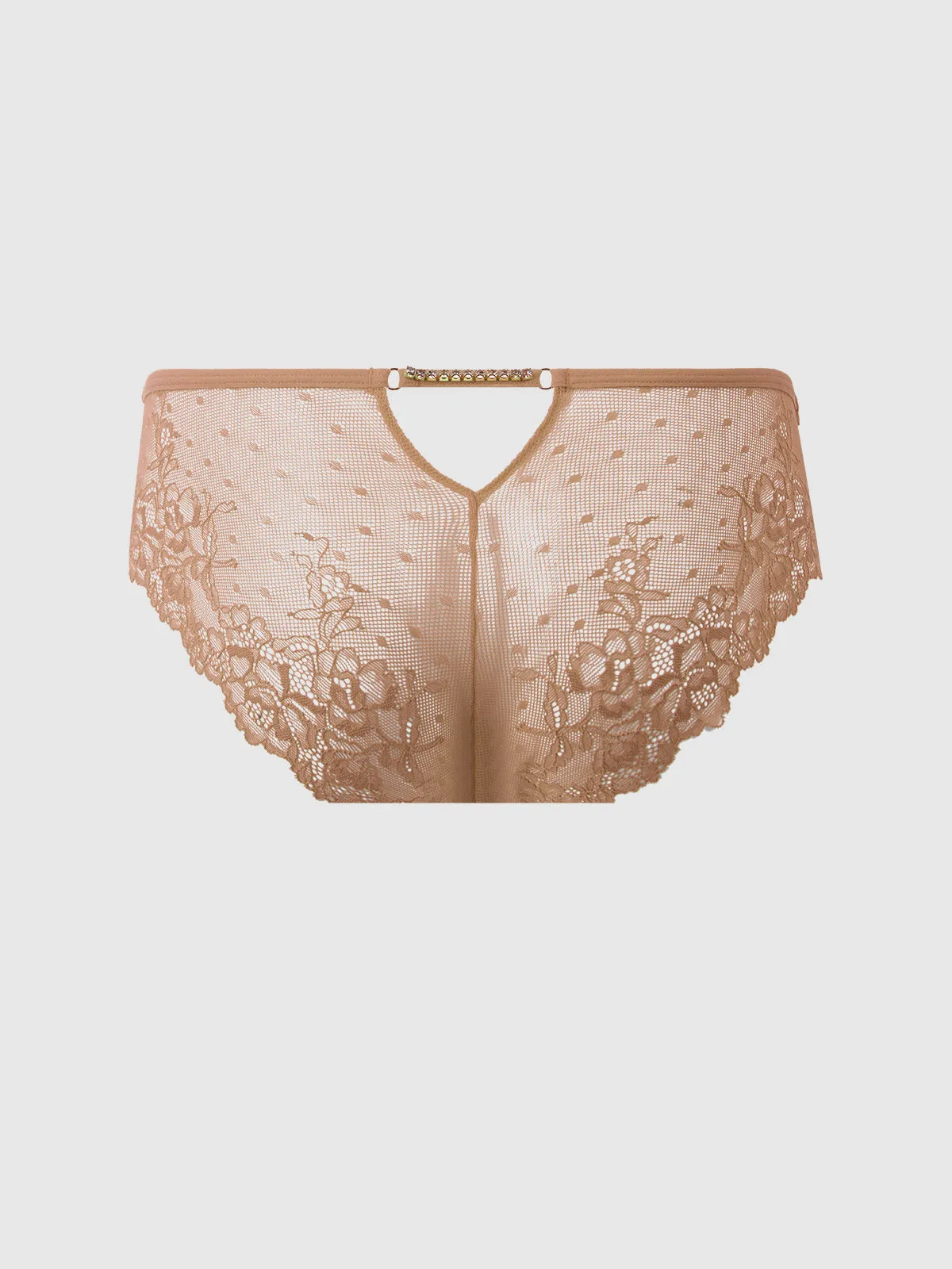 Elizabeth Lace & Rhinestone Back Cheeky