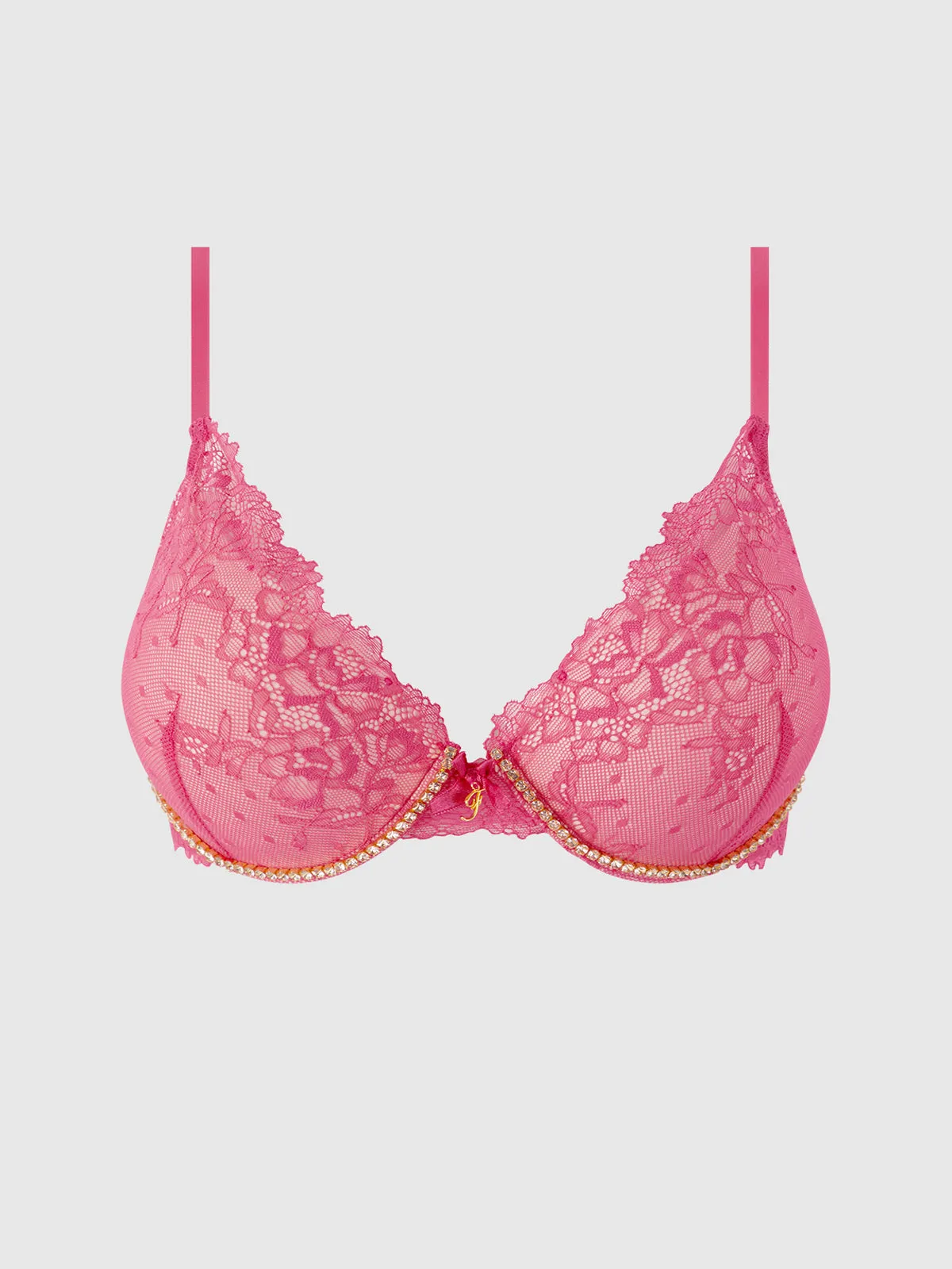 Elizabeth Lace & Rhinestone Push Up Demi