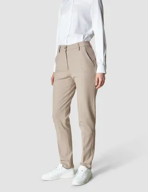 Essential Pants Tapered Toffee Check