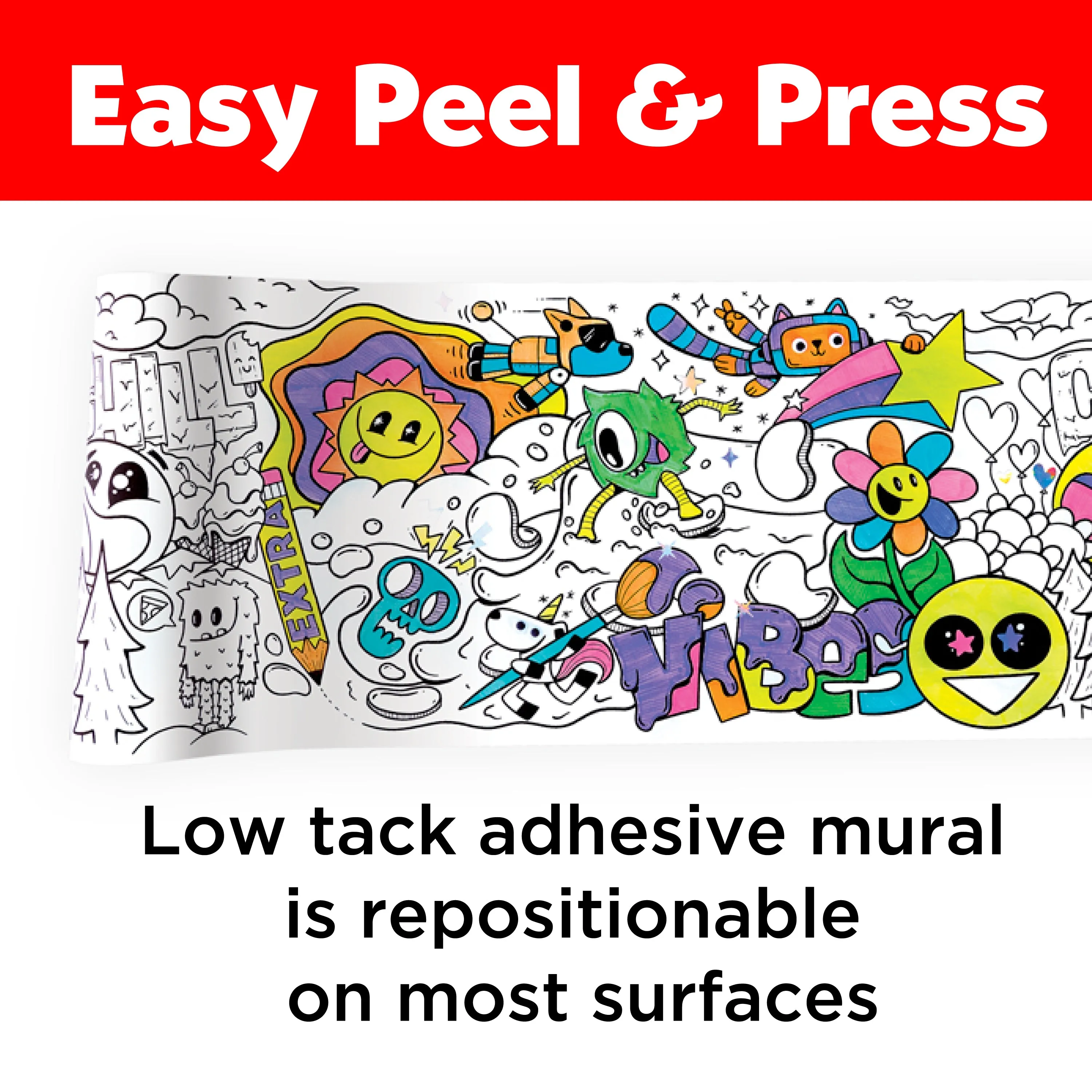 Faber-Castell Color in Mural Doodle Art Kit - Neon Adventure