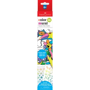 Faber-Castell Color in Mural Doodle Art Kit - Neon Adventure