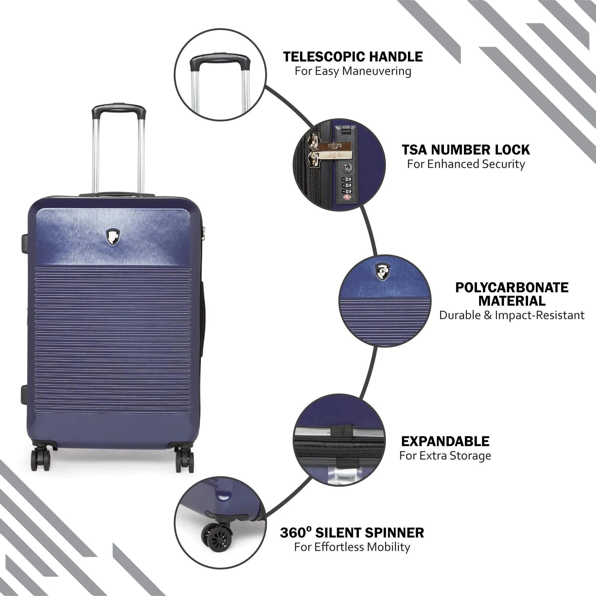 Heys America Terra-Lite 4-Wheel Spinner Hardside Luggage