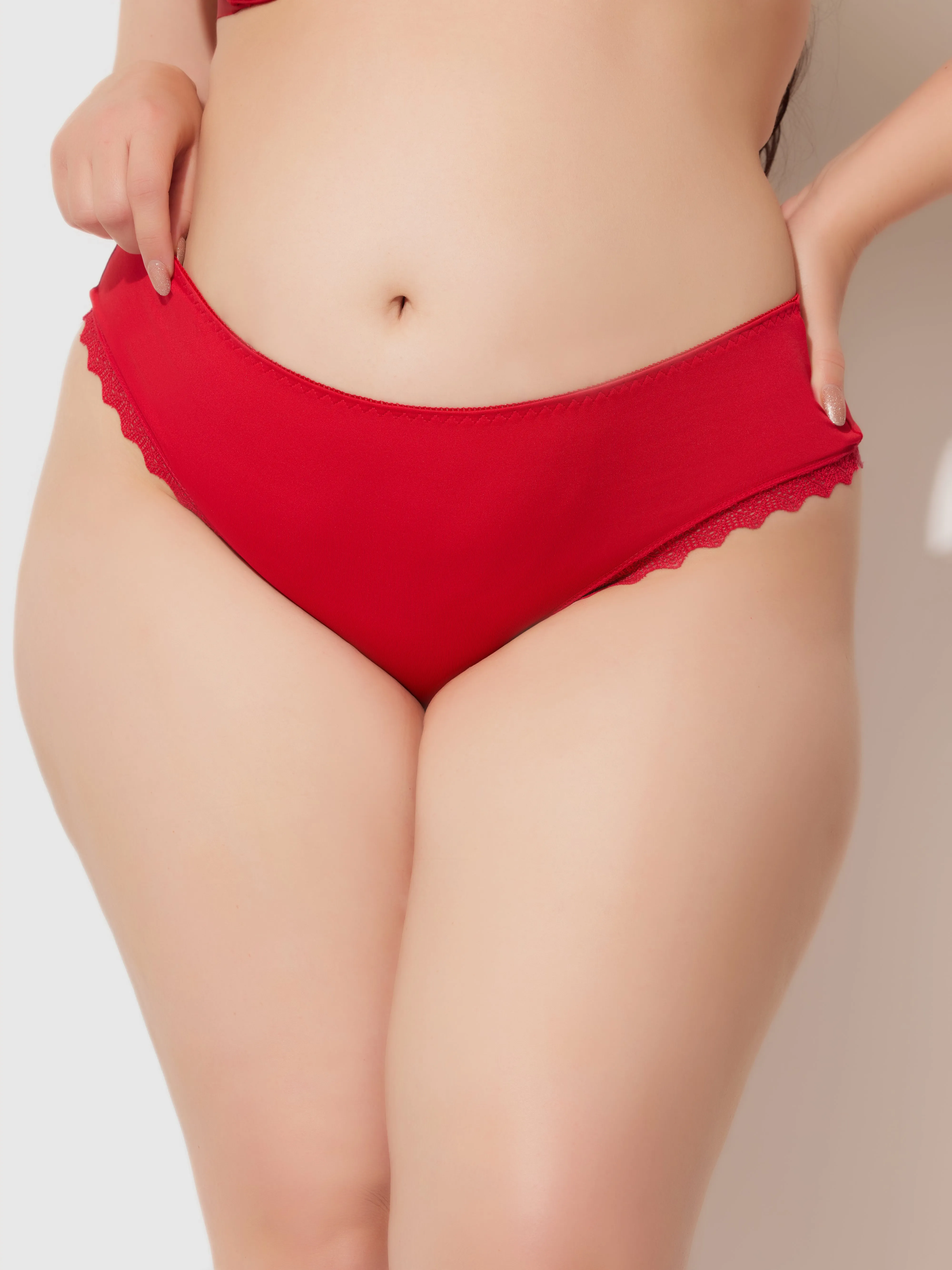 Jenna Micro & Lace Heart Cheeky