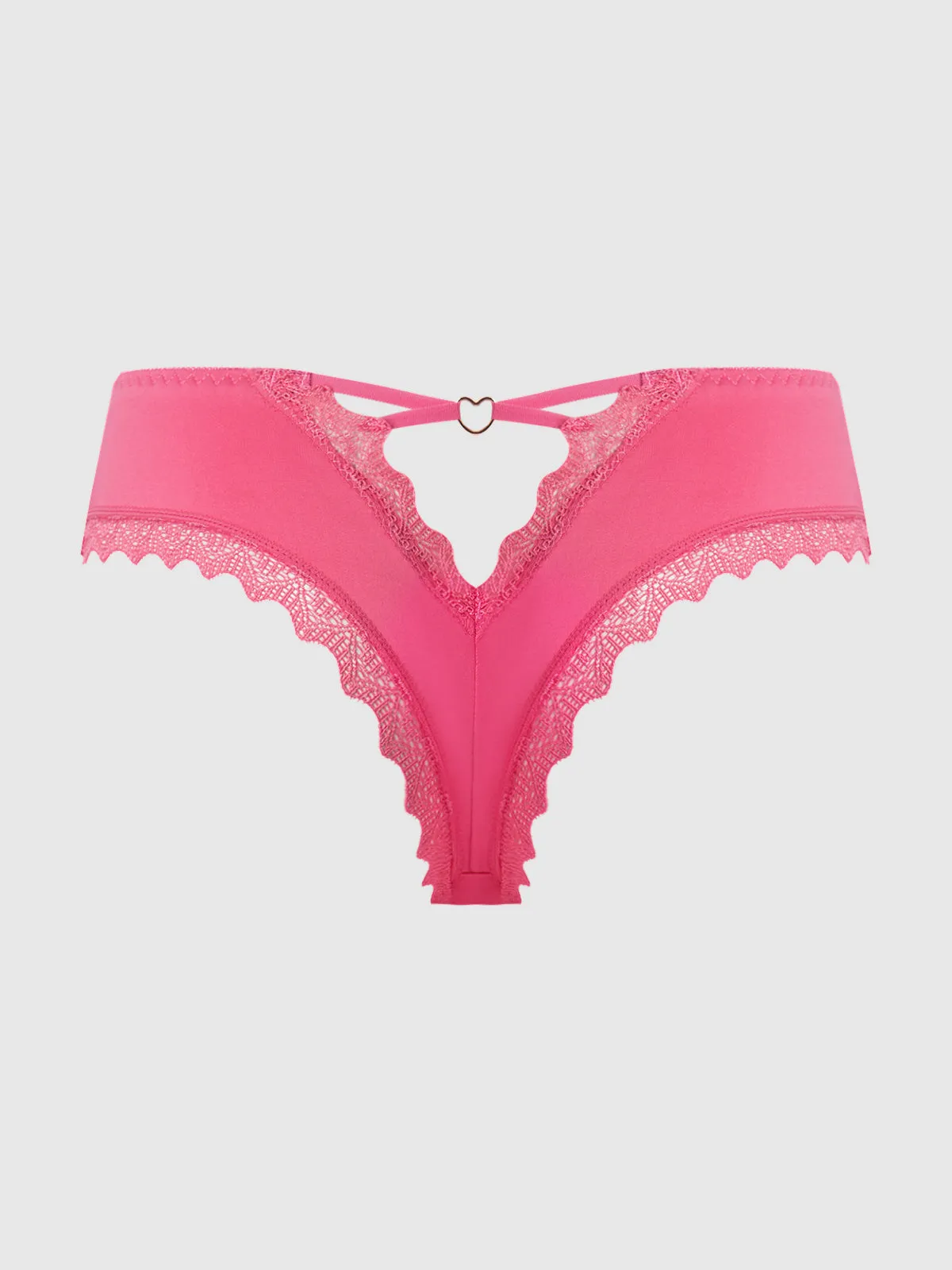 Jenna Micro & Lace Heart Cheeky