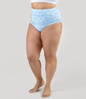 Junowear Cotton Stretch Full Fit Brief Blue Blossoms Print