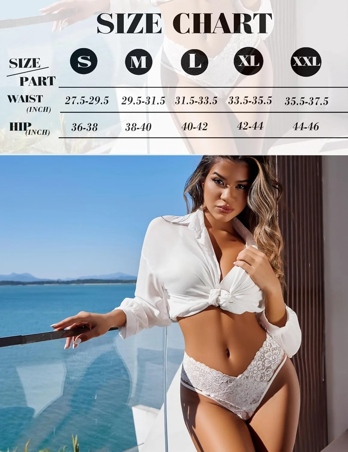 Lace Briefs V-Shape Cheeky Panties
