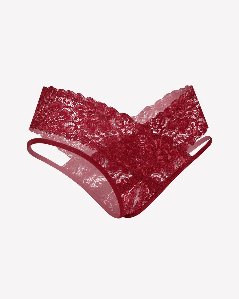 Lace Briefs V-Shape Cheeky Panties
