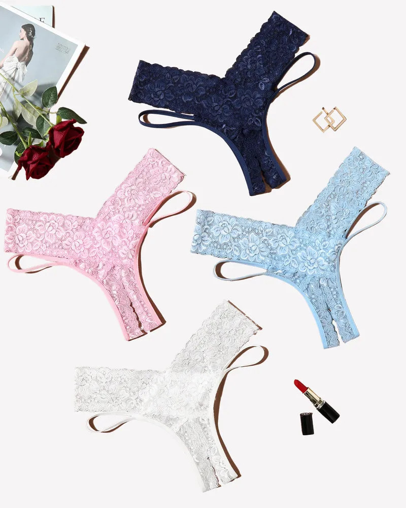 Lace Briefs V-Shape Cheeky Panties