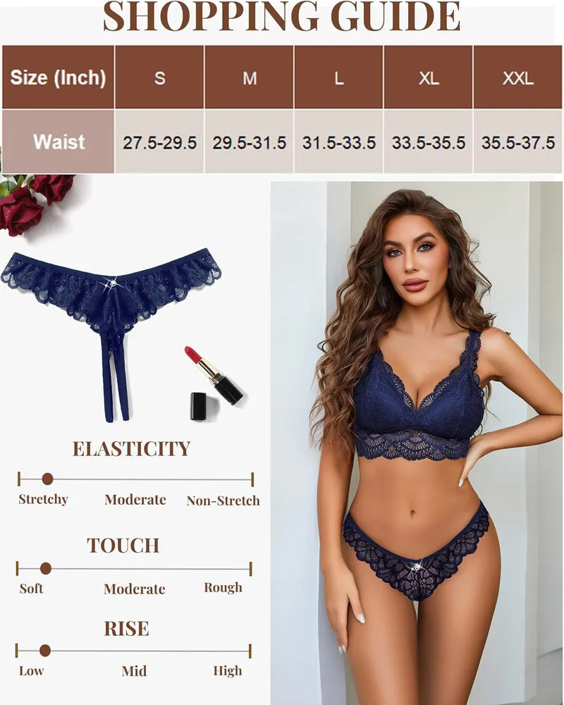 Lace Panties Criss Corss Thong Briefs