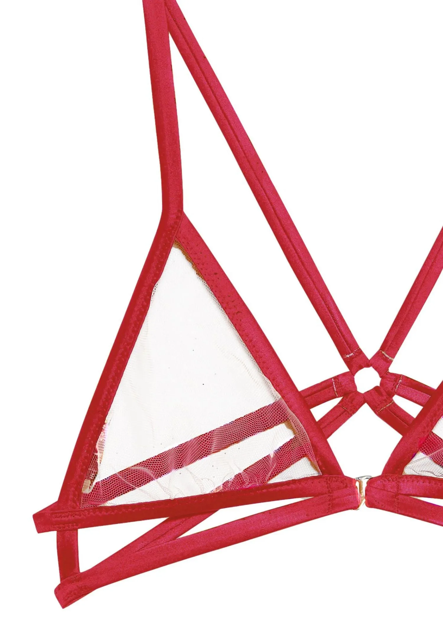 Luxe Strappy Bondage Bra (Rouge)