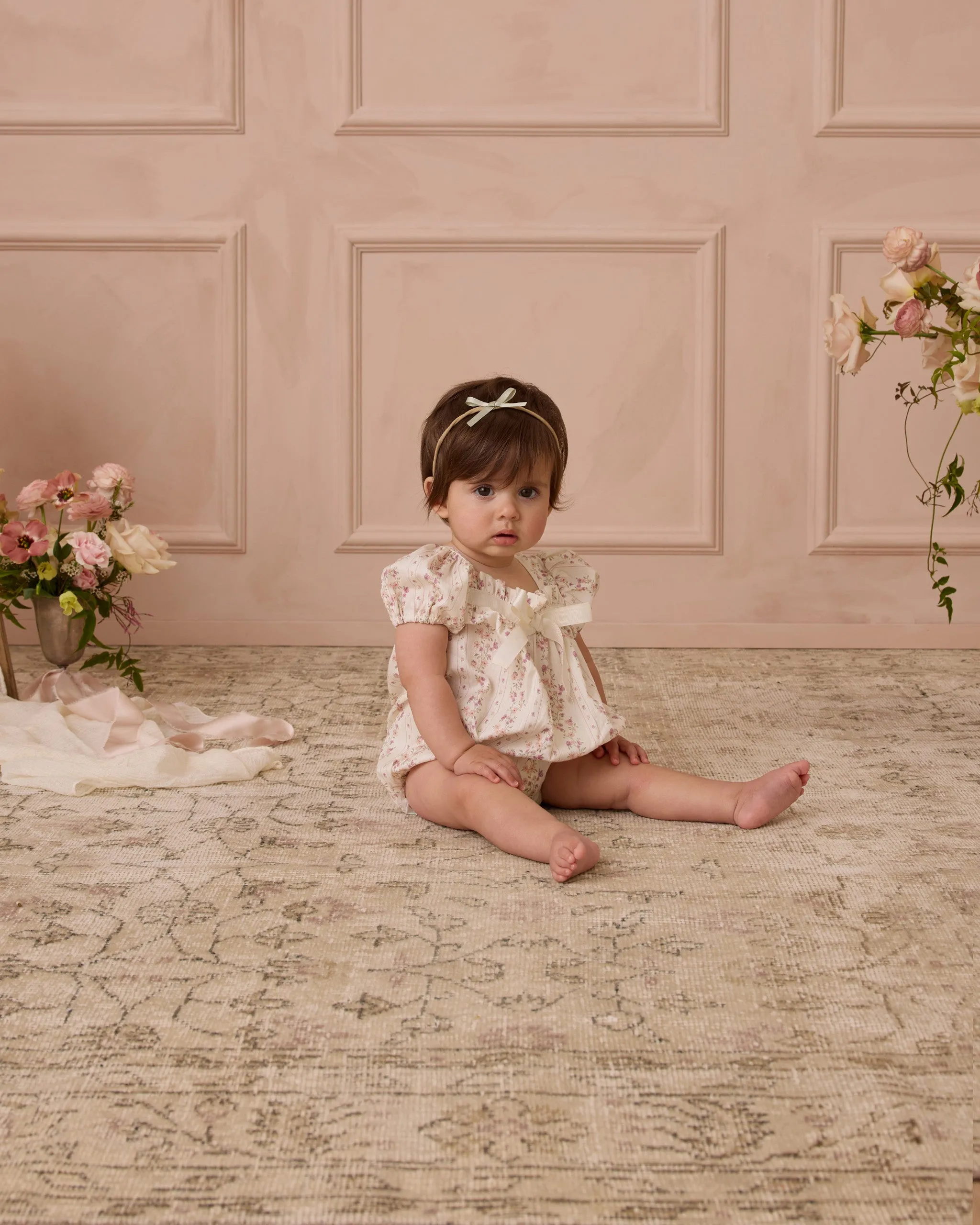 Lyla Romper - Floral Stripe