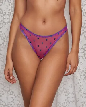 Mabel Heart Embrodiered Thong