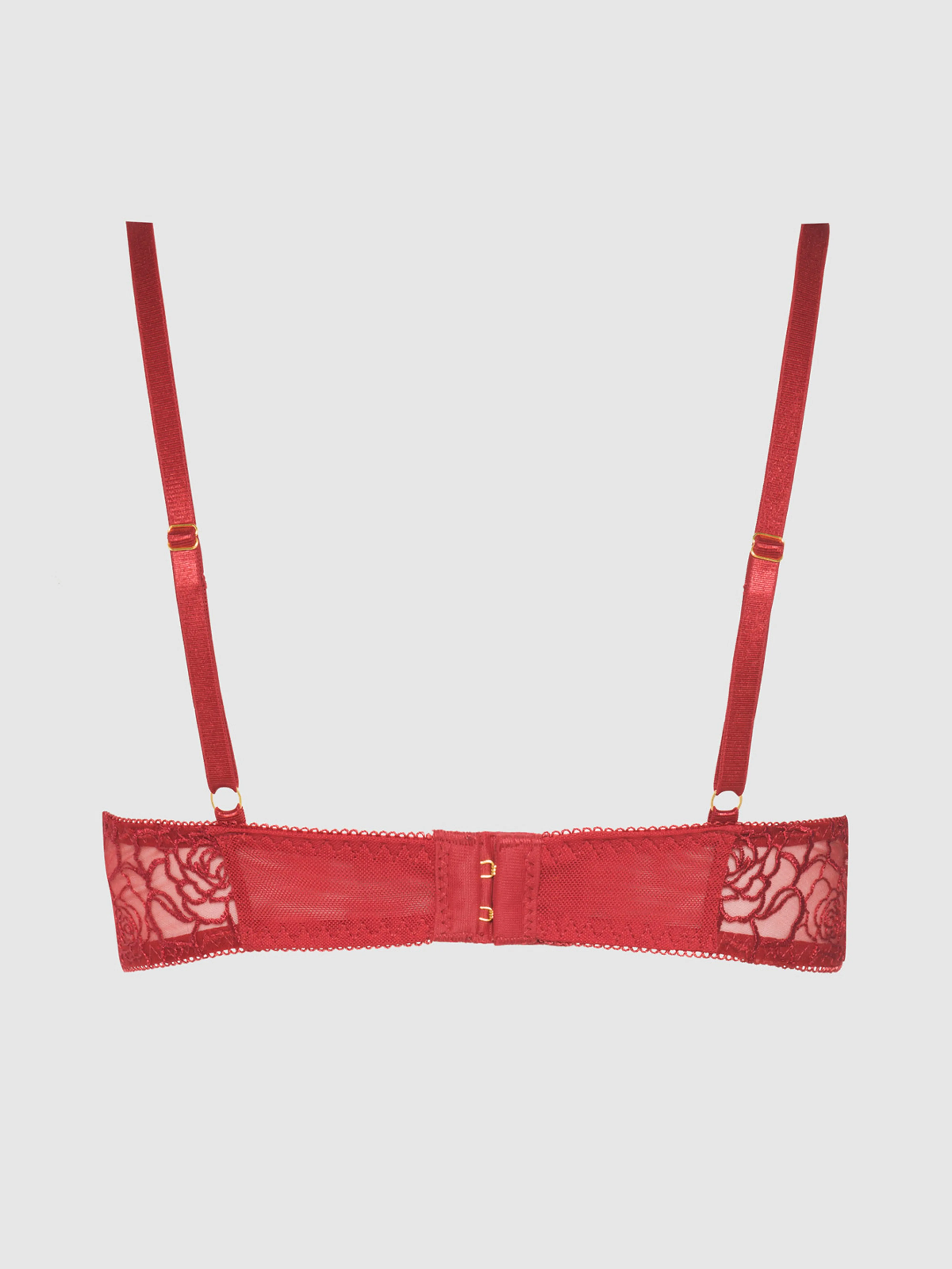 Melrose Satin Bow Tie Up Open Cup Bra
