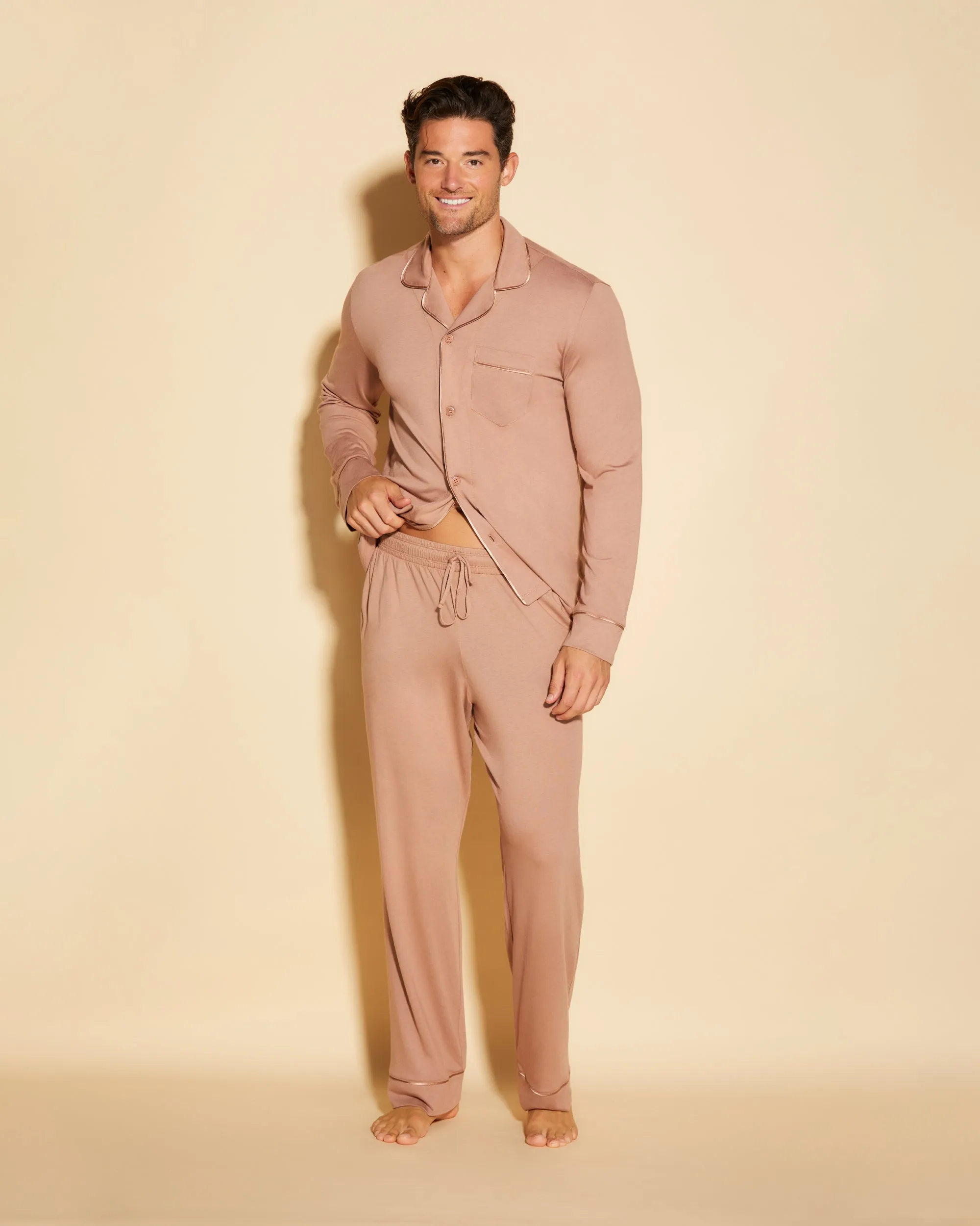 Men's Classic Long Sleeve Top & Pant Pajama Set