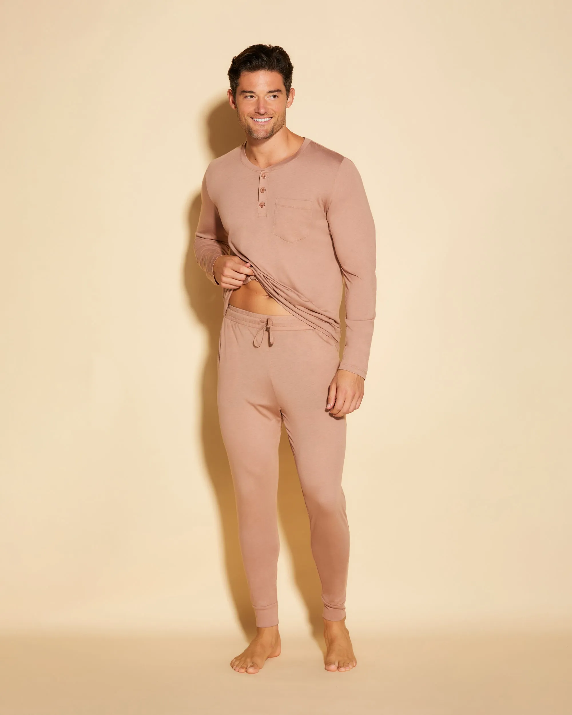Men's Henley & Jogger Pajama Set