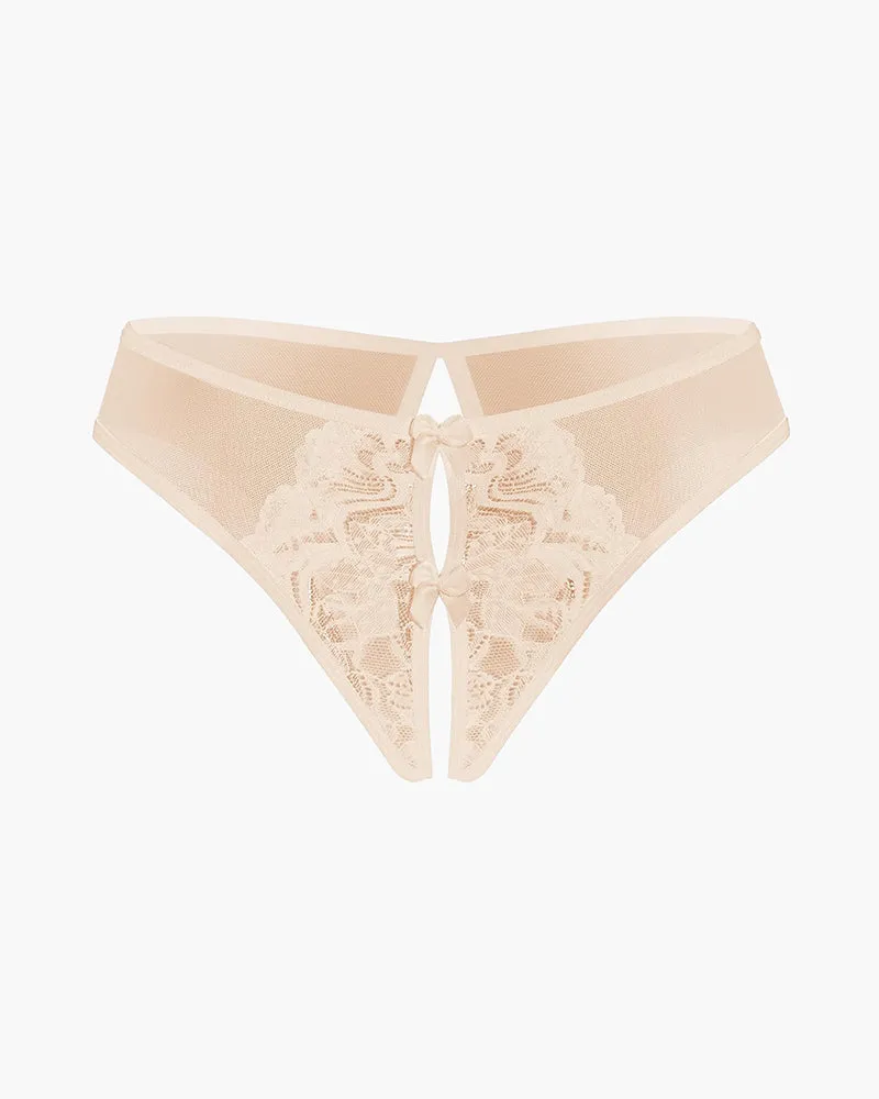 Mesh Panties Briefs with Cute Bow