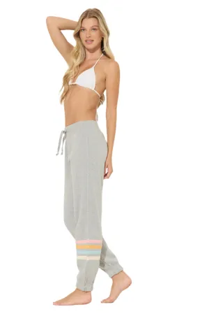 Ocean Drive Fleece Sunset Stripes Heather Grey Jogger OD12032