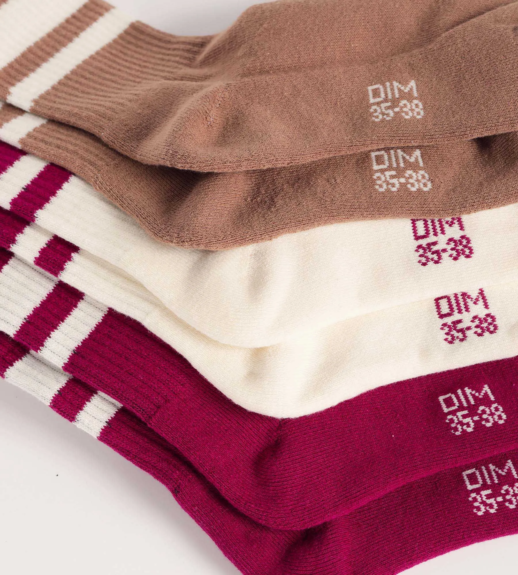 Pack of 3 pairs of women's cotton socks Café EcoDim Sport