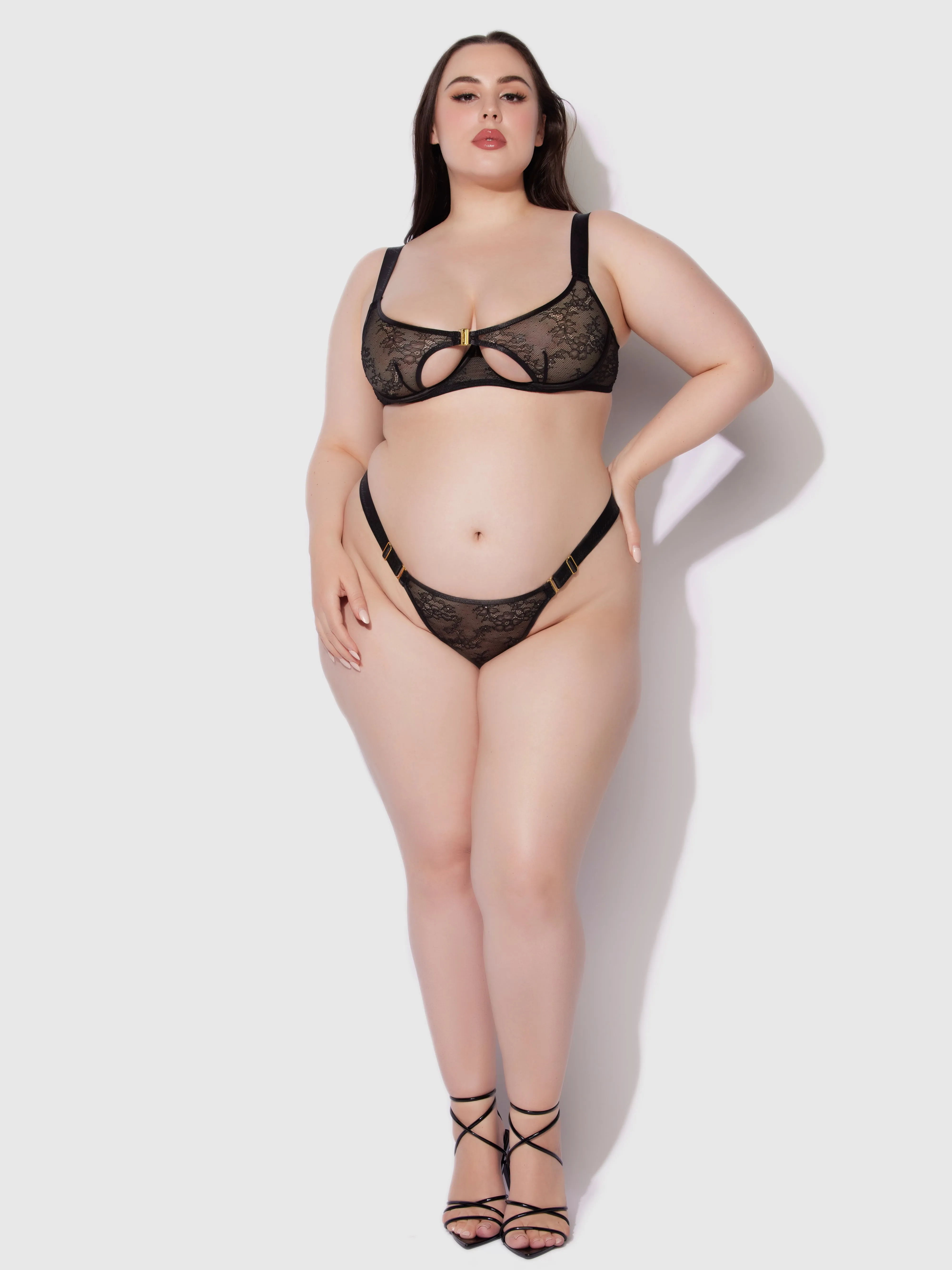 Pia Lace Unlined Cutout Open Bra