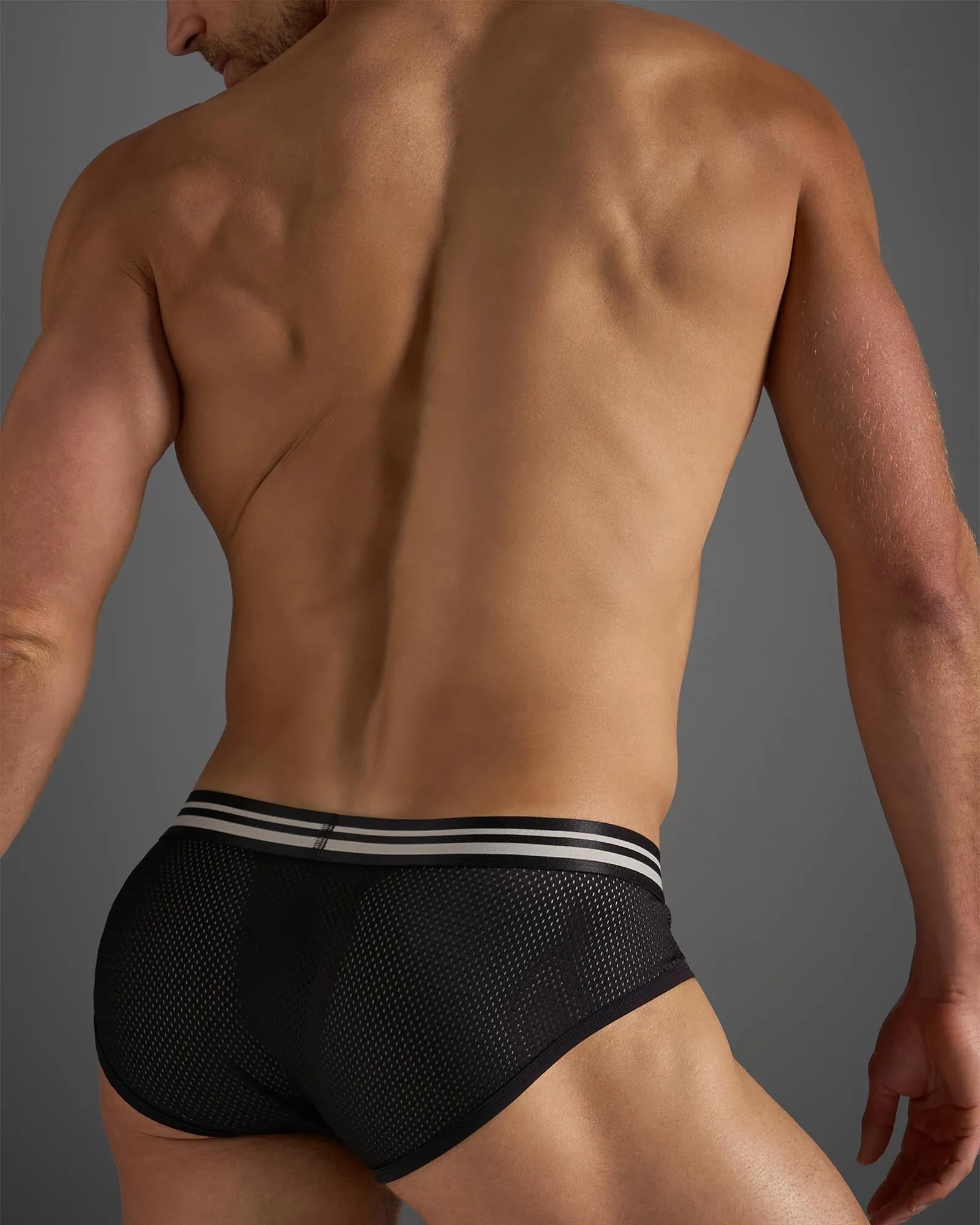 Racer Mesh Brief - Jet Black