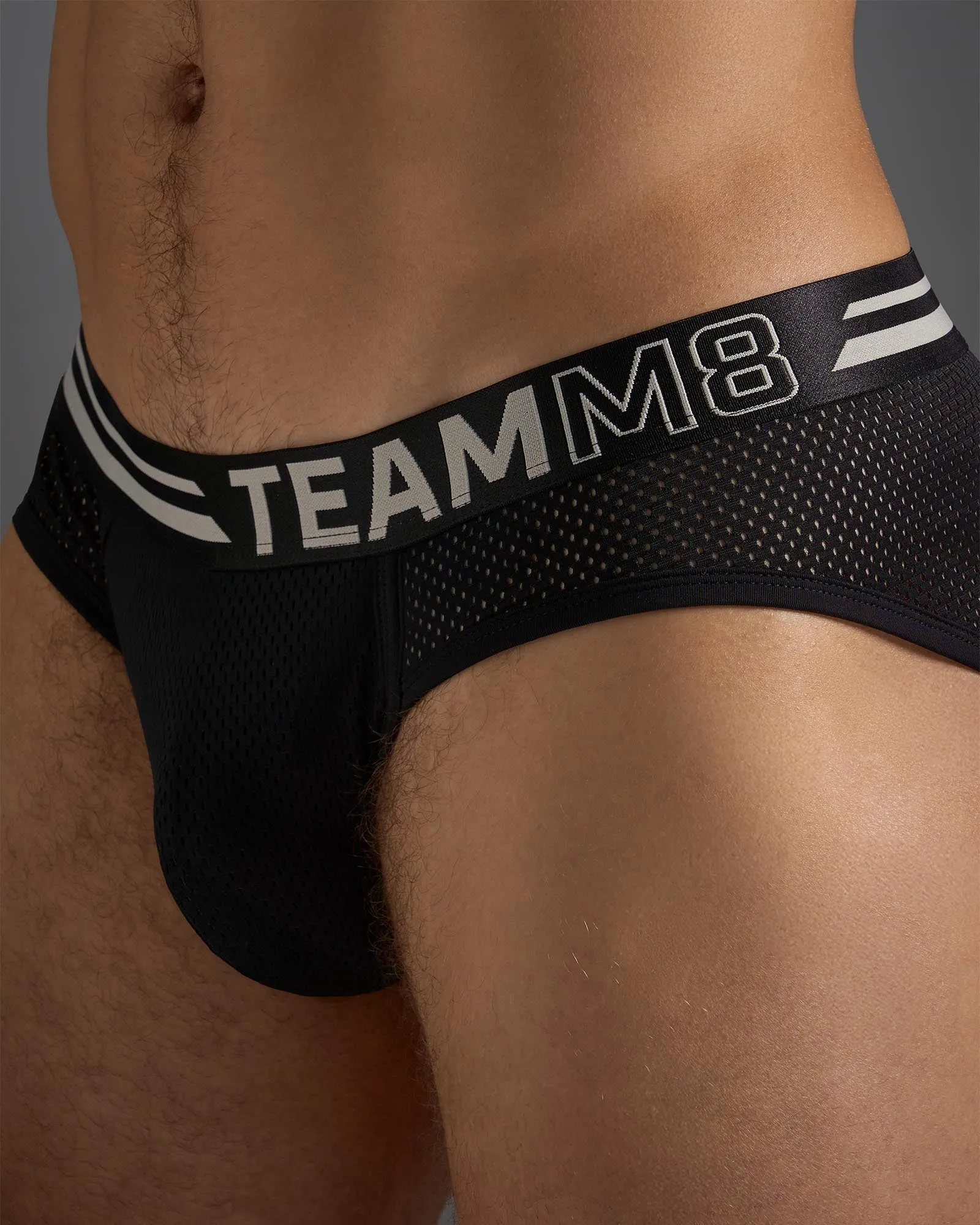Racer Mesh Brief - Jet Black