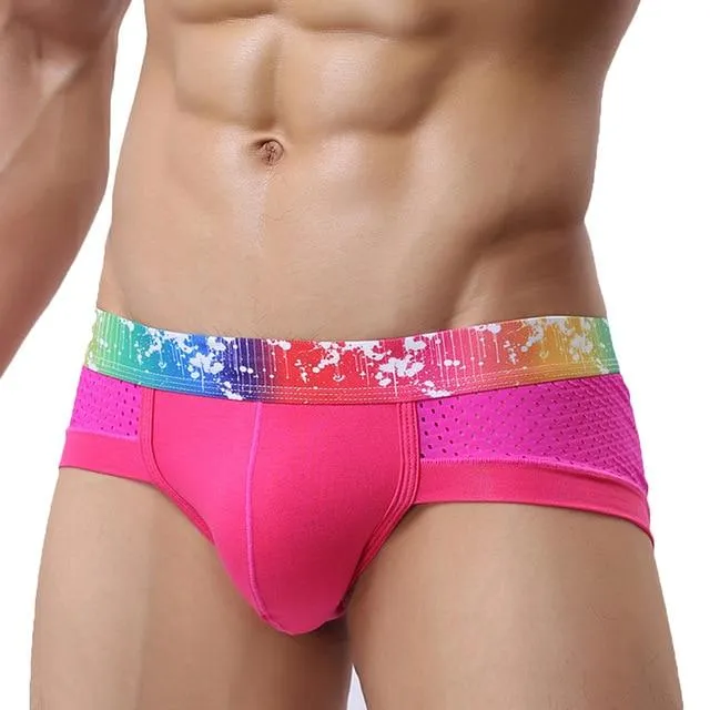 Rainbow Band Mesh Briefs