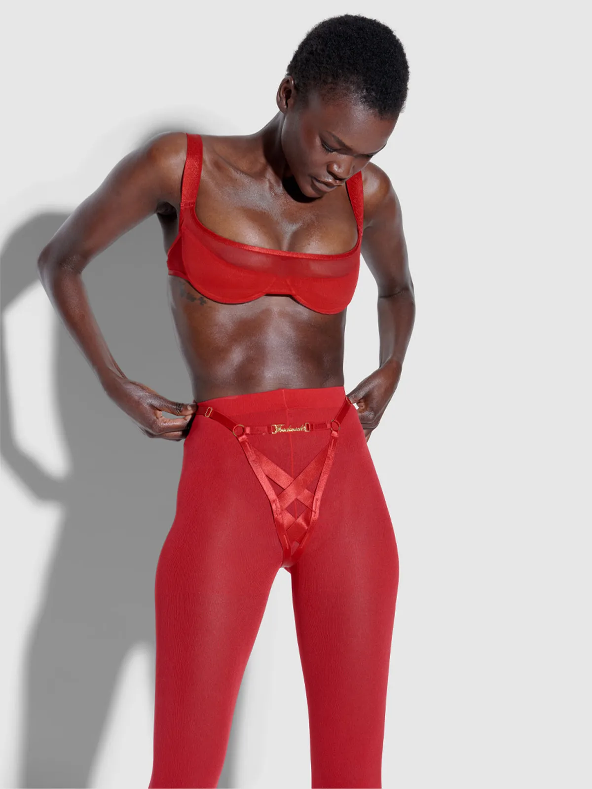 Raven Balconette Mesh Bra