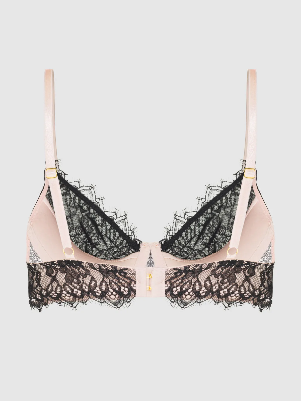 Rosalind Lace Cup Bra With Satin Half Cup