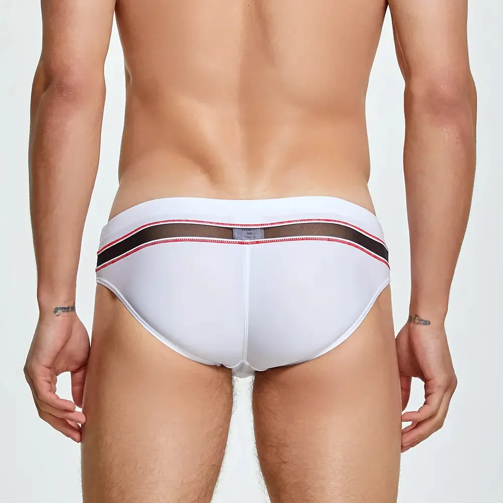 Seobean Men's Low-Rise Swim Briefs with Mesh Inserts - Sexy & Quick-Dry 230903