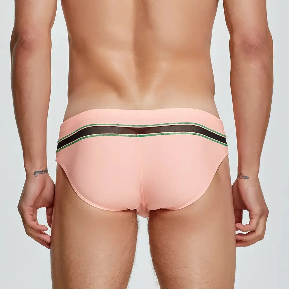 Seobean Men's Low-Rise Swim Briefs with Mesh Inserts - Sexy & Quick-Dry 230903
