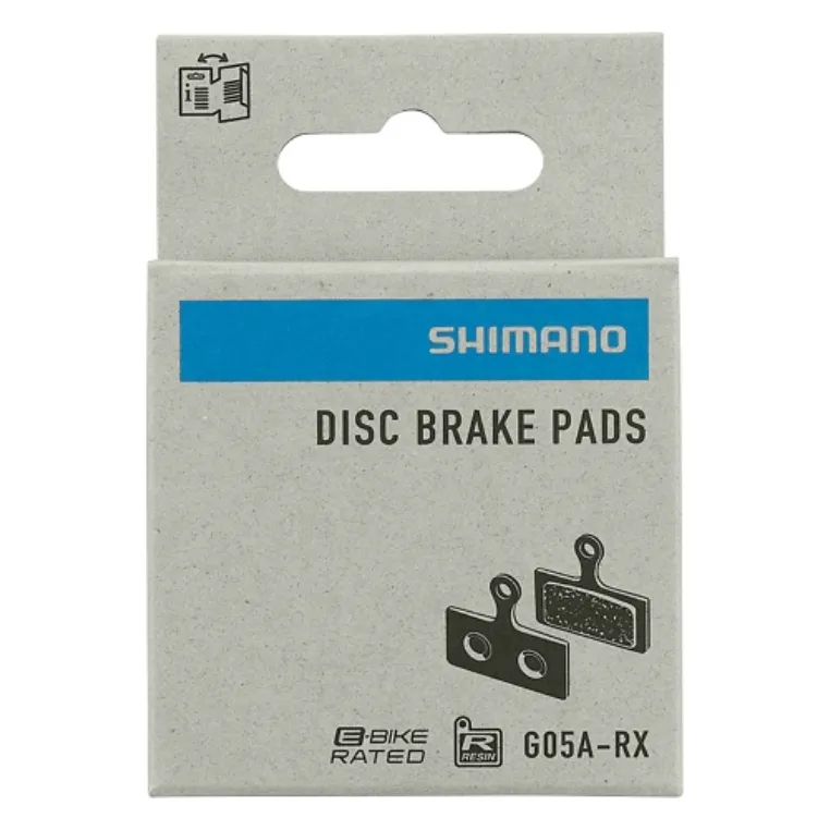Shimano G05A-RX Disc Brake Pad and Spring - Resin Compound, Alloy Back Plate, One Pair