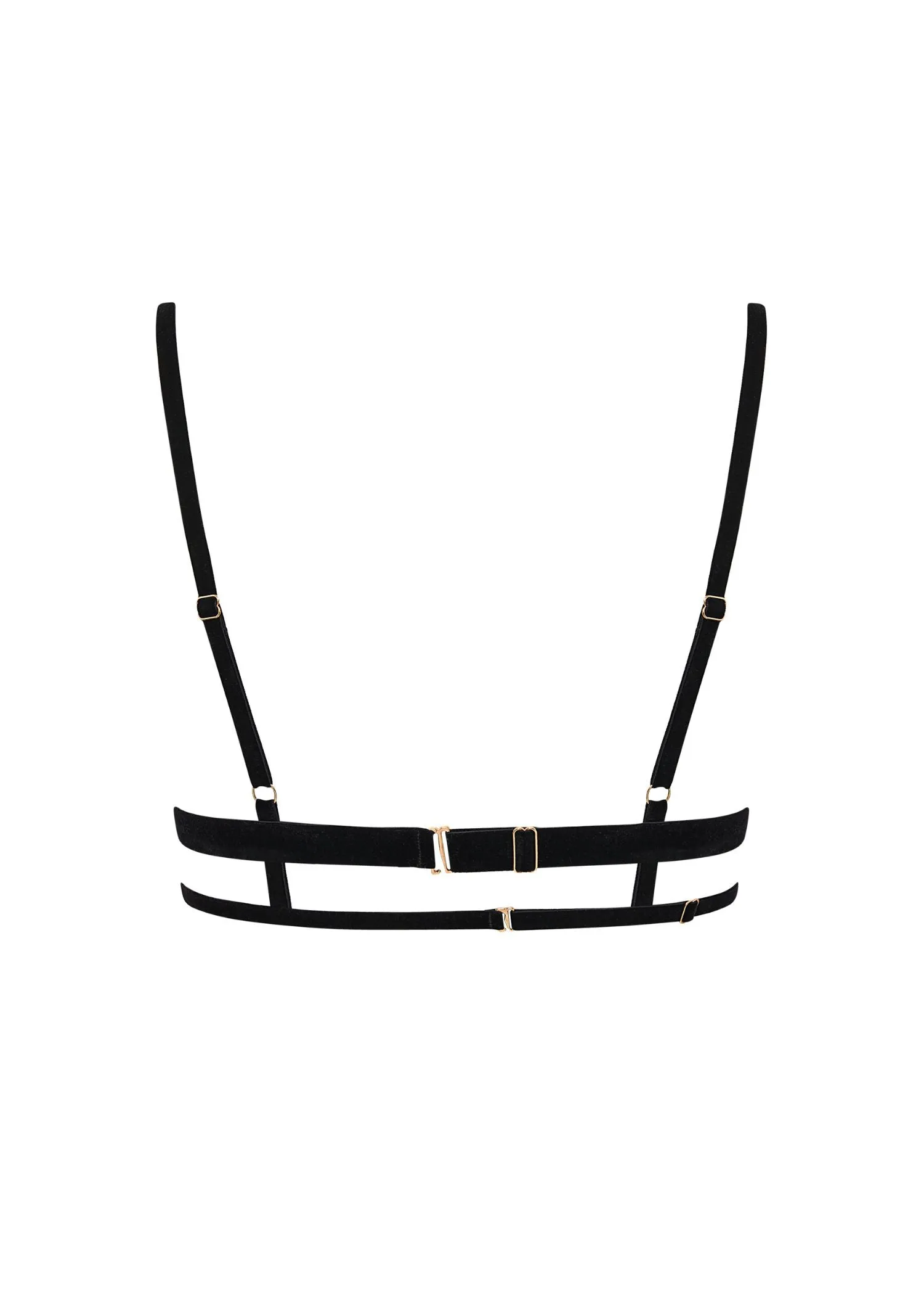 Simone Open Soft Bra (Black / Gold)