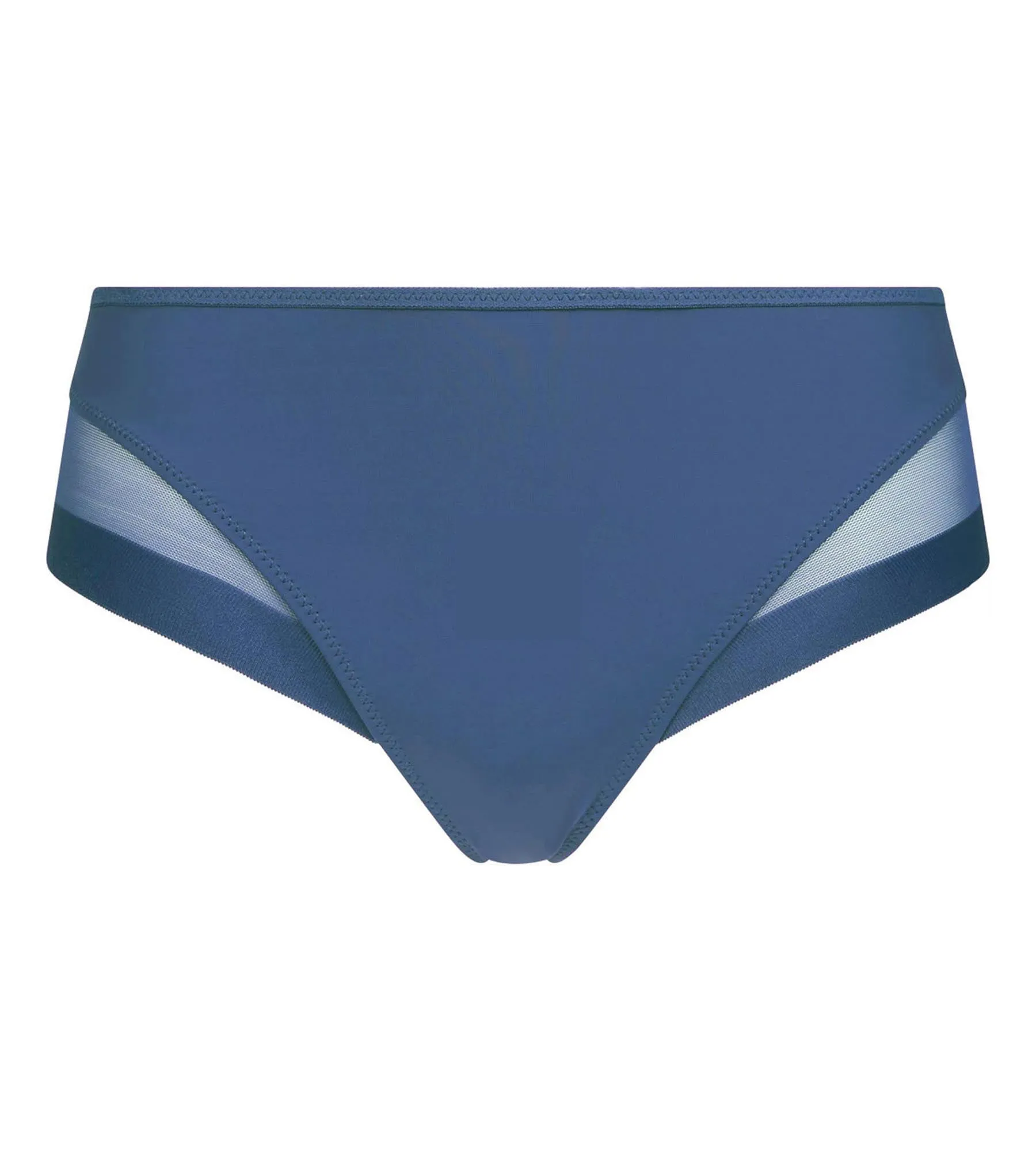 Slip femme en microfibre et tulle Bleu Porcelaine Dim Generous