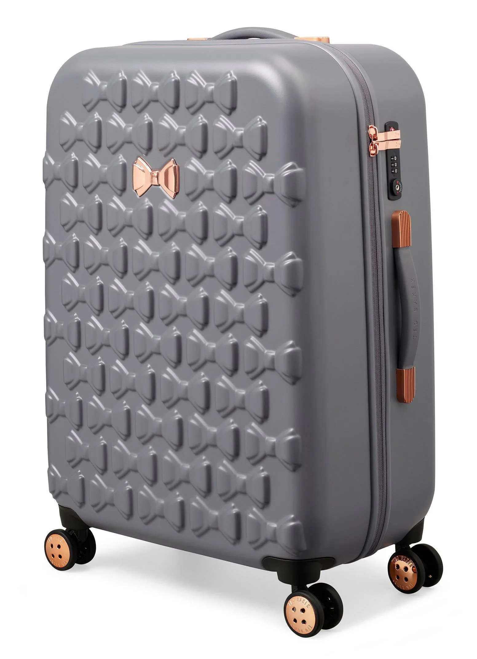 Ted Baker Beau Checked-Medium -Wheel Medium Luggage