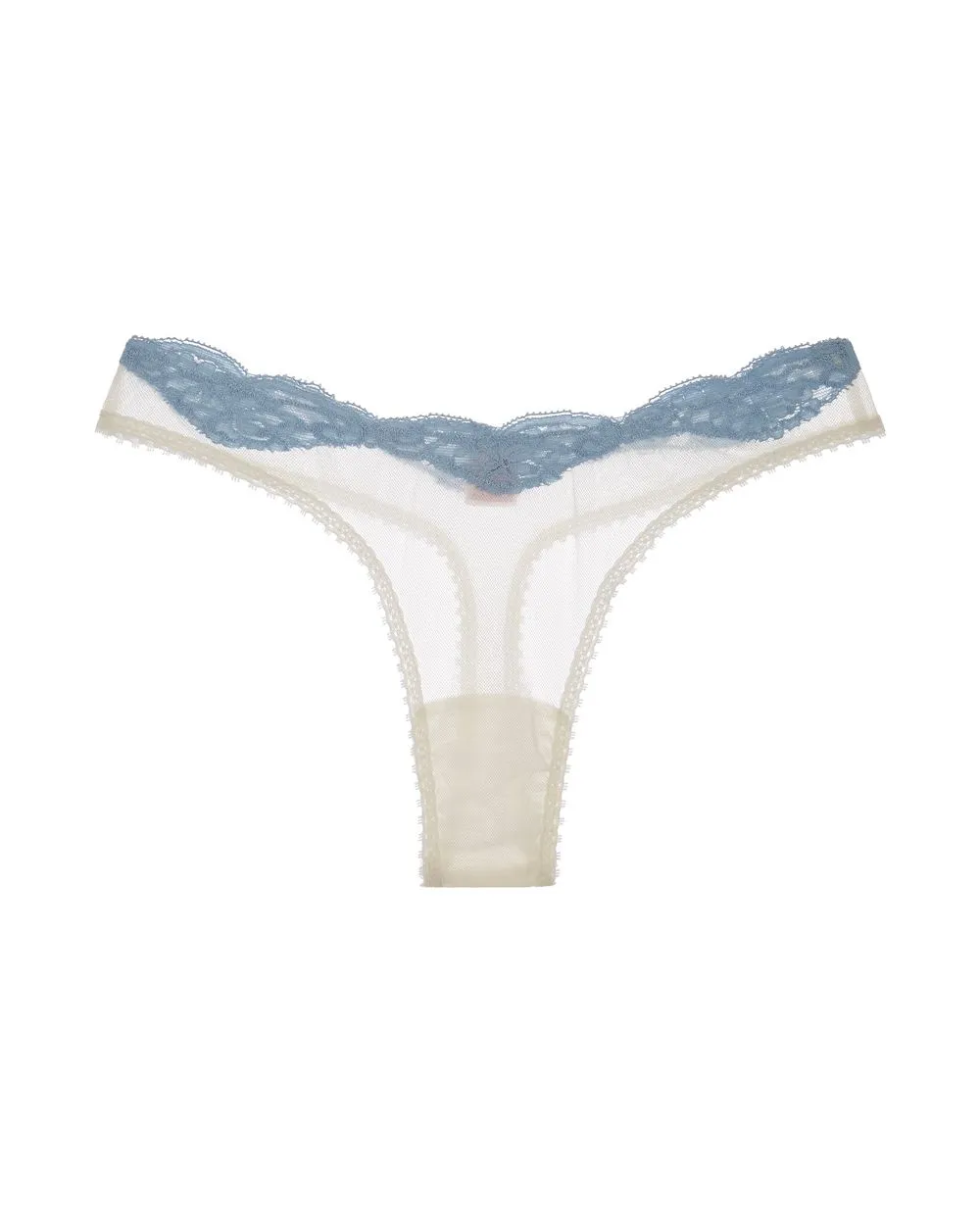 Tulle with Lace Low Rise Thong