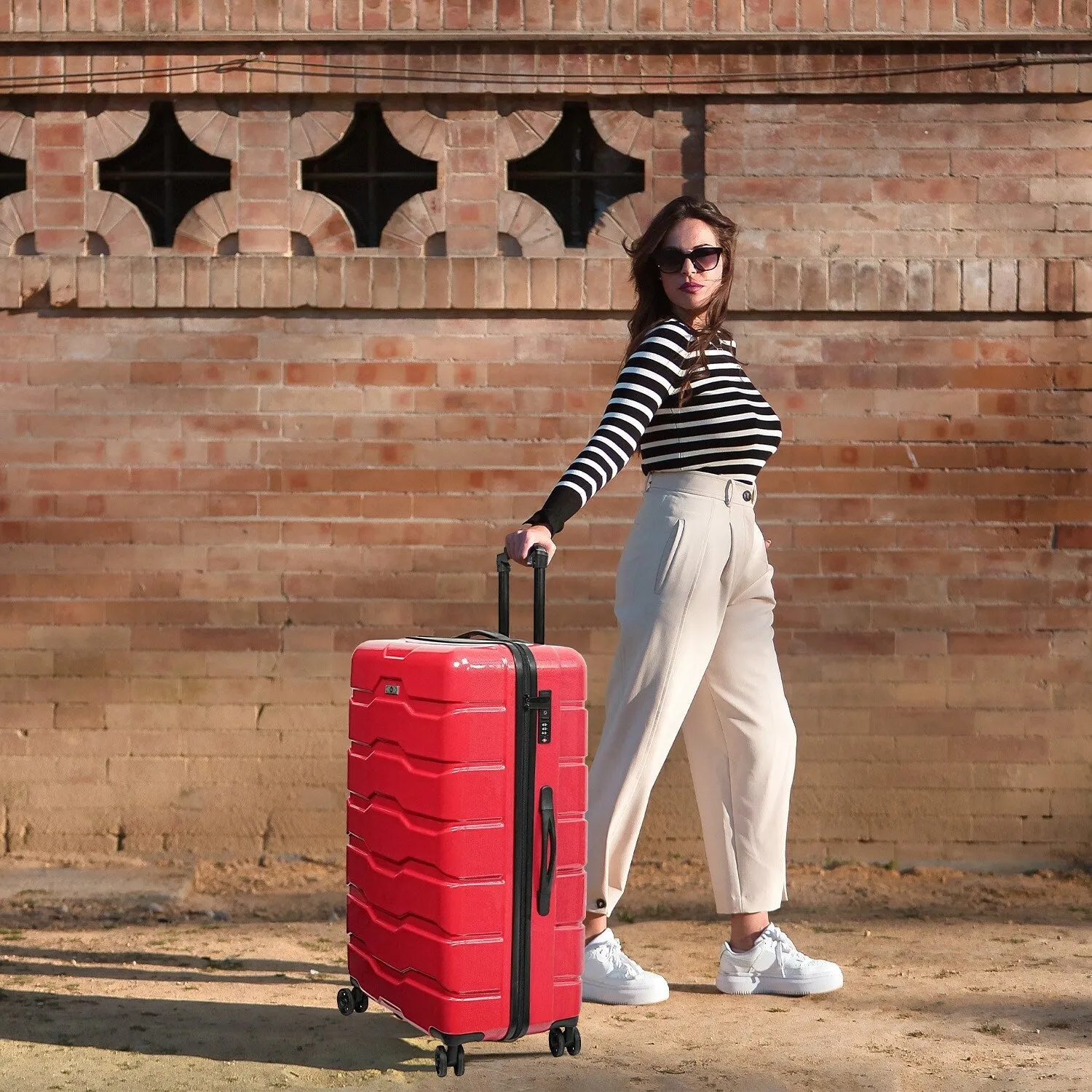 Versatile 3pcs Luggage Sets with Spinner Wheels and TSA Lock, Hardshell Lightweight Suitcase (20/24/28)