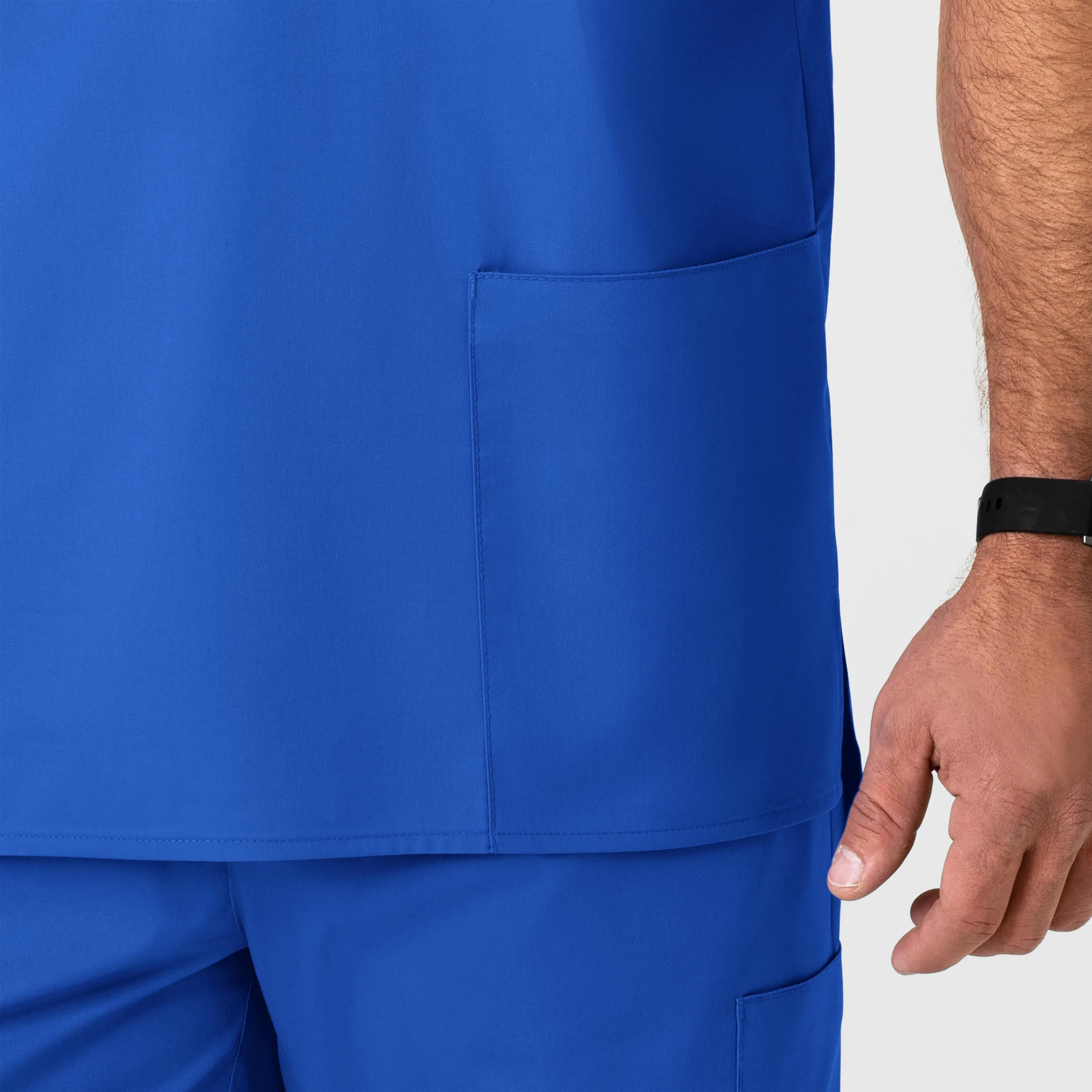 WonderWORK Men's V-Neck Scrub Top - Royal
