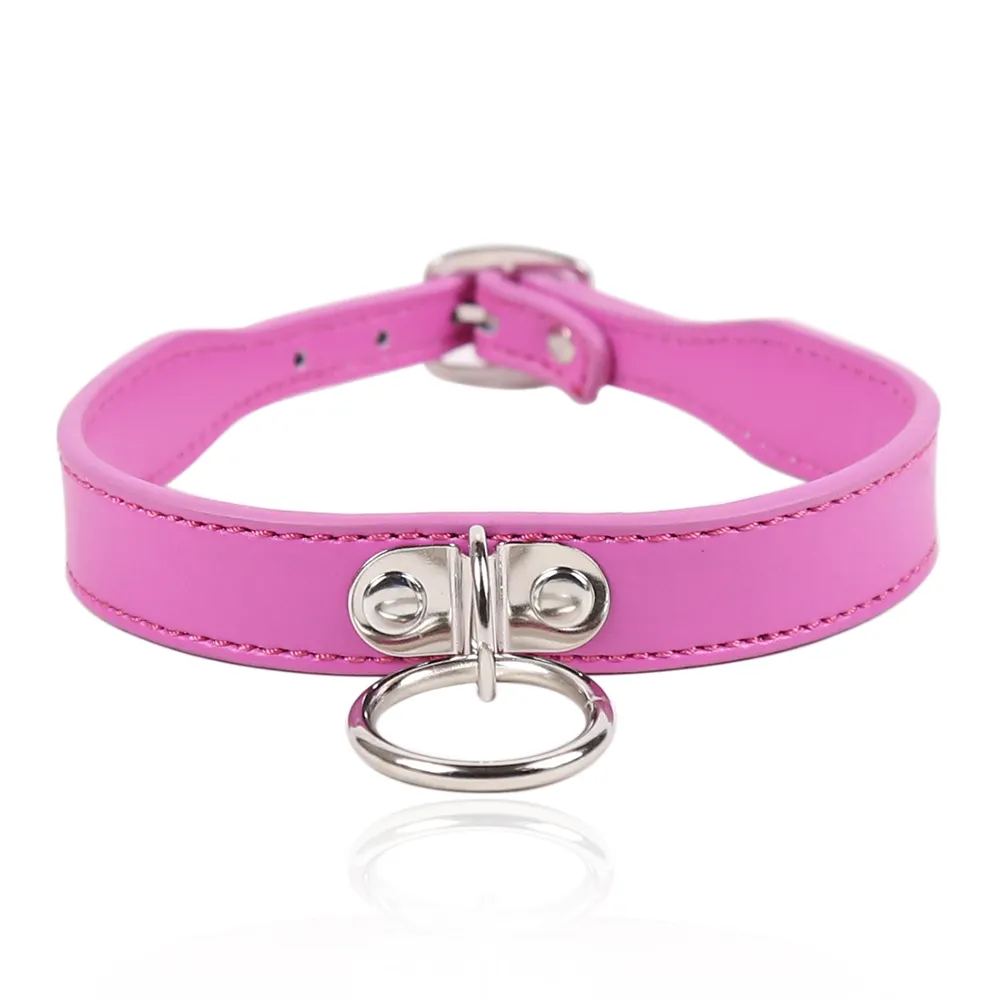Yiwu Faux Leather Non-Swivel O-Ring Collar